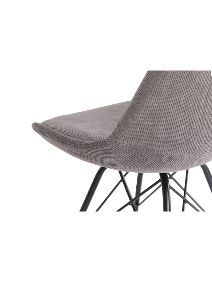 byLiving 2er-Set: Esszimmerstuhl Rica in Grau - 48,5 (B) x 55 (L) x 85 (H) cm günstig kaufen onesize