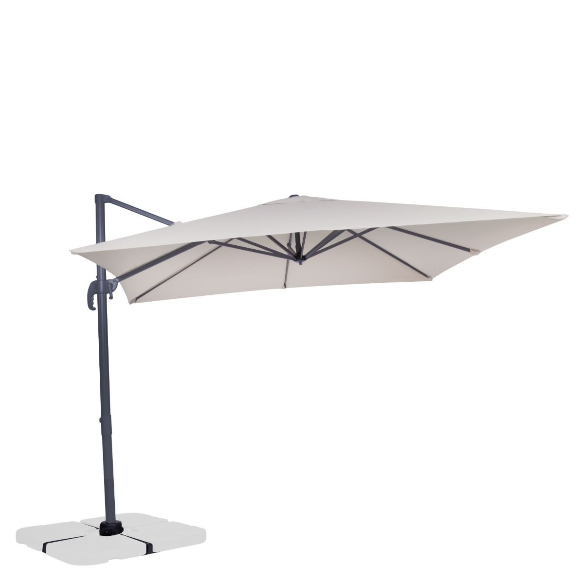 VONROC Pisogne 300x300 cm Premium Freitragender Sonnenschirm