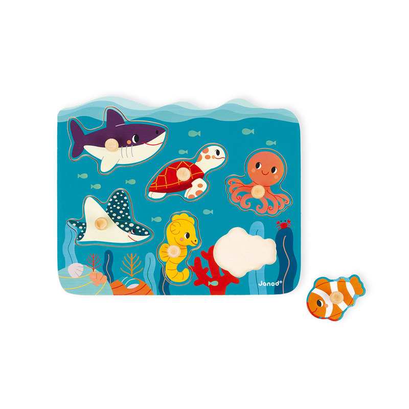 Puzzle encastrement Animaux marin Janod