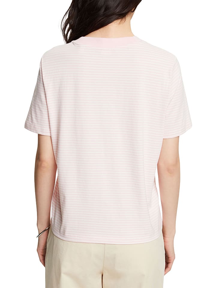 ESPRIT Shirt in Rosa/ Weiß günstig kaufen