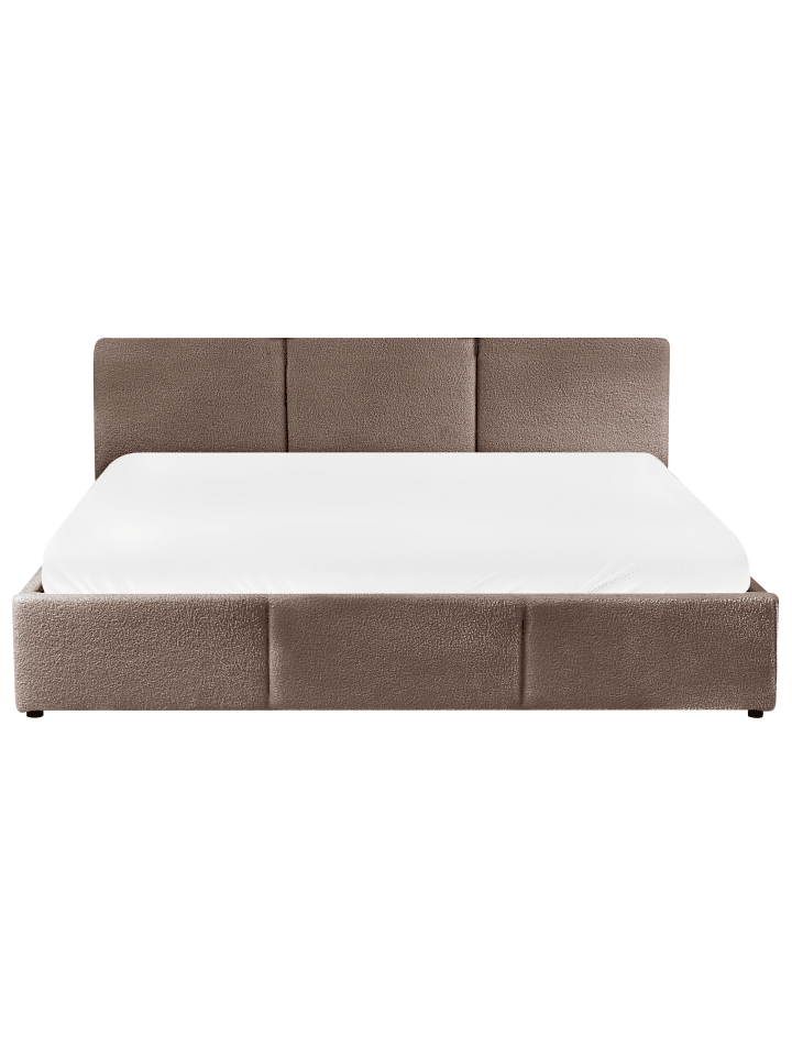 Beliani Doppelbett BOUSSE in Beige - (W) 191 x (H) 79 x (L) 219 cm günstig kaufen onesize