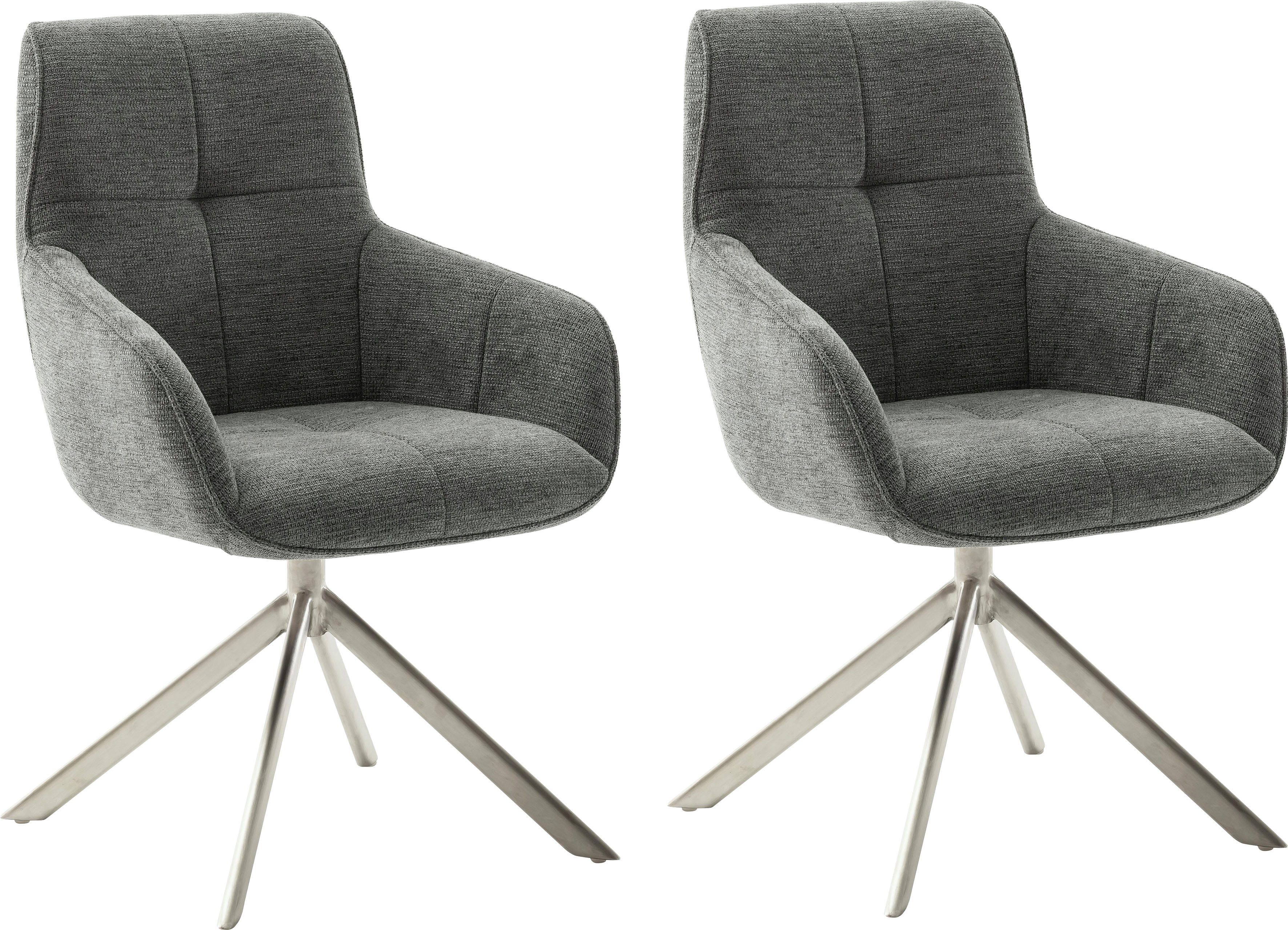 MCA furniture 4-Fußstuhl Xativa (2 St), 180°drehbar mit Nivellierung, Komfortsitzhöhe 49 cm