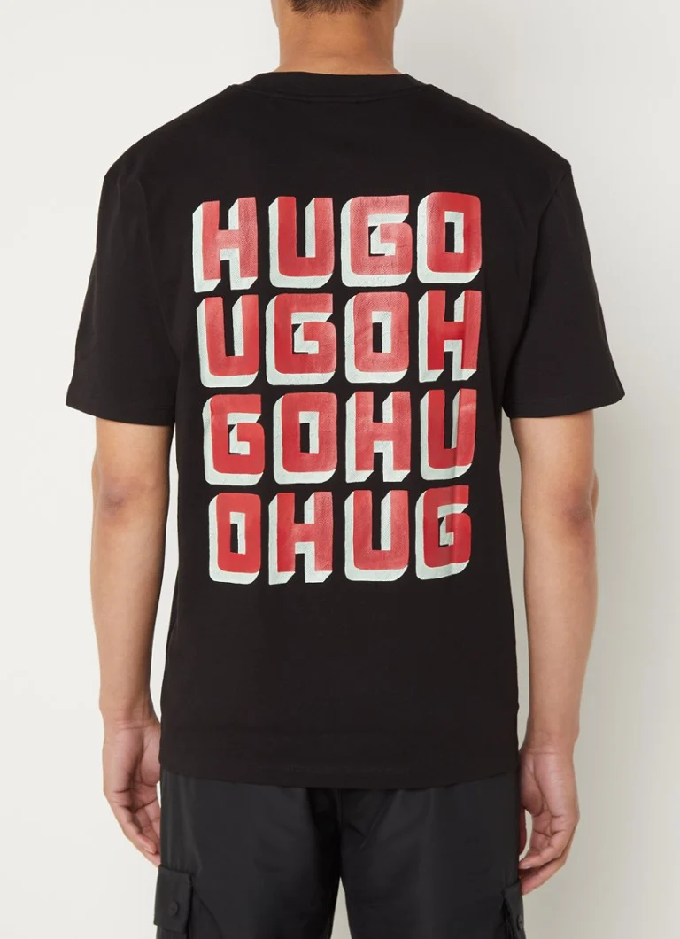 Koszulka HUGO BOSS Diqitee z logo i nadrukiem na plecach.