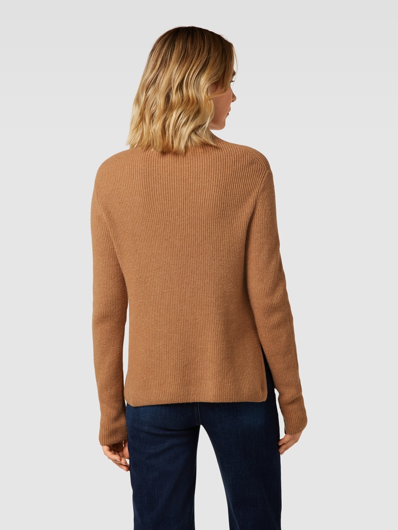 Strickpullover mit Turtleneck in camel meliert