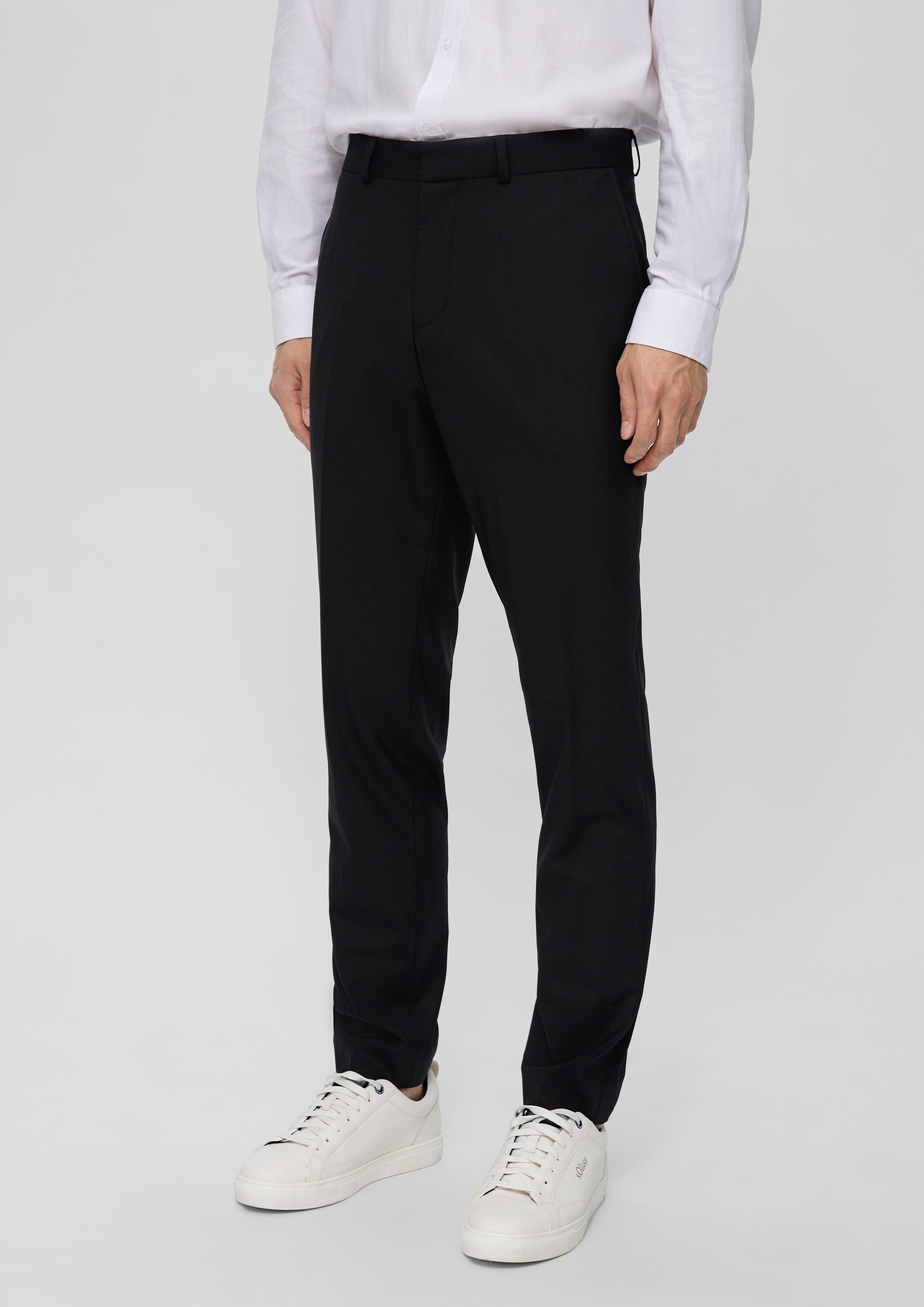 Slim: Elastische Anzughose in Wollmix  2134203-9999