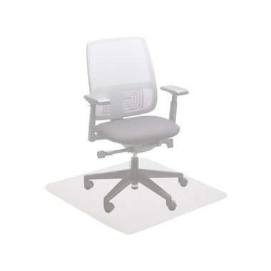relaxdays Bodenschutzmatte Eckige Bürostuhlunterlage in 3 Größen, 90 x 90 cm