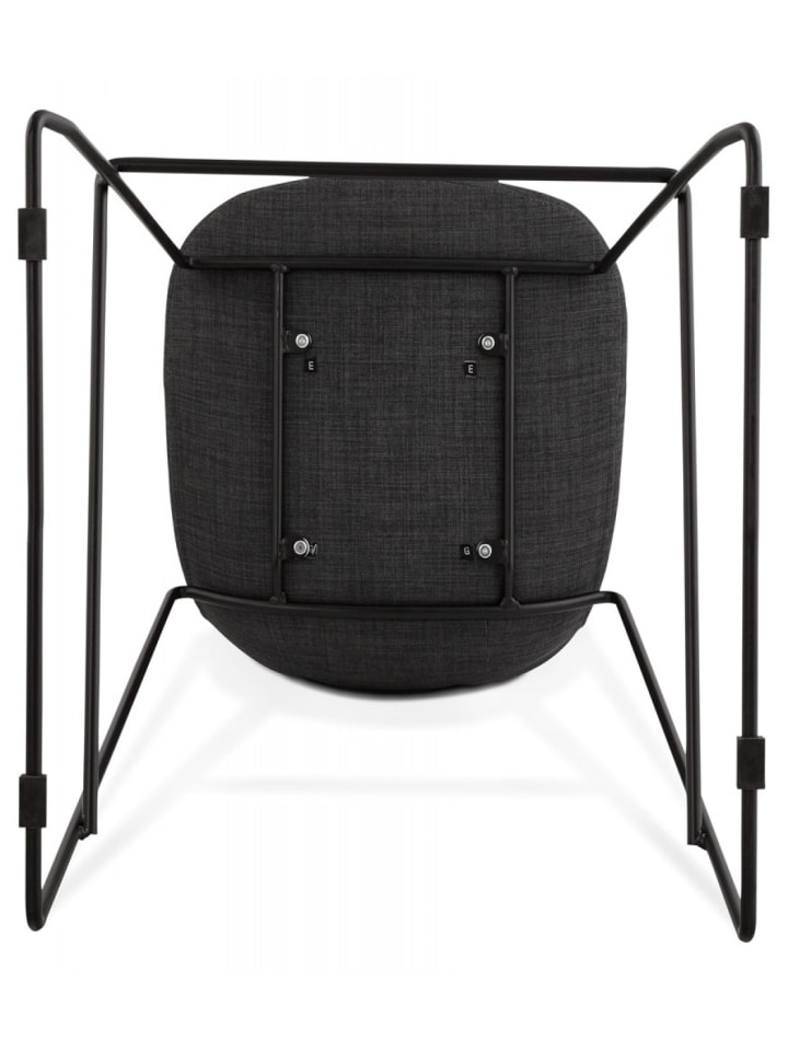 KADIMA DESIGN Barhocker Sitz 75 cm Metall Textilien | Industrial Chic Stil in Anthrazit günstig kaufen onesize