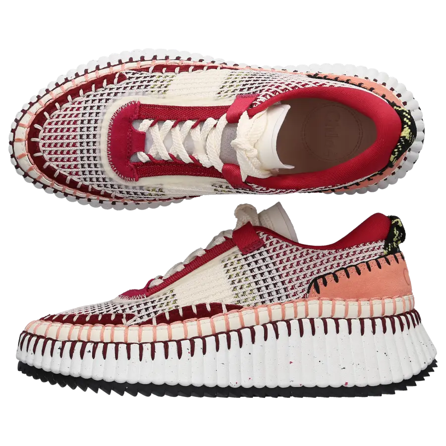 Chloé - Sneaker low NAMA Baumwolle - rot