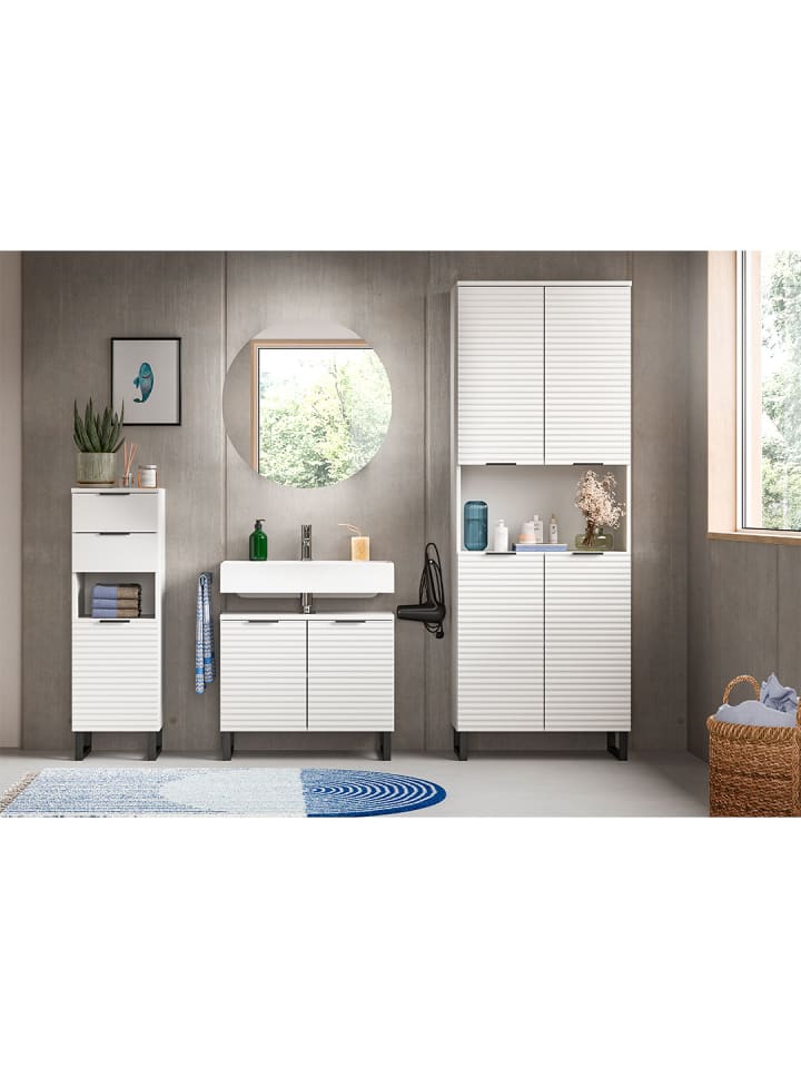 ebuy24 Hochschrank Riff Weiß 70 x 34 cm günstig kaufen onesize