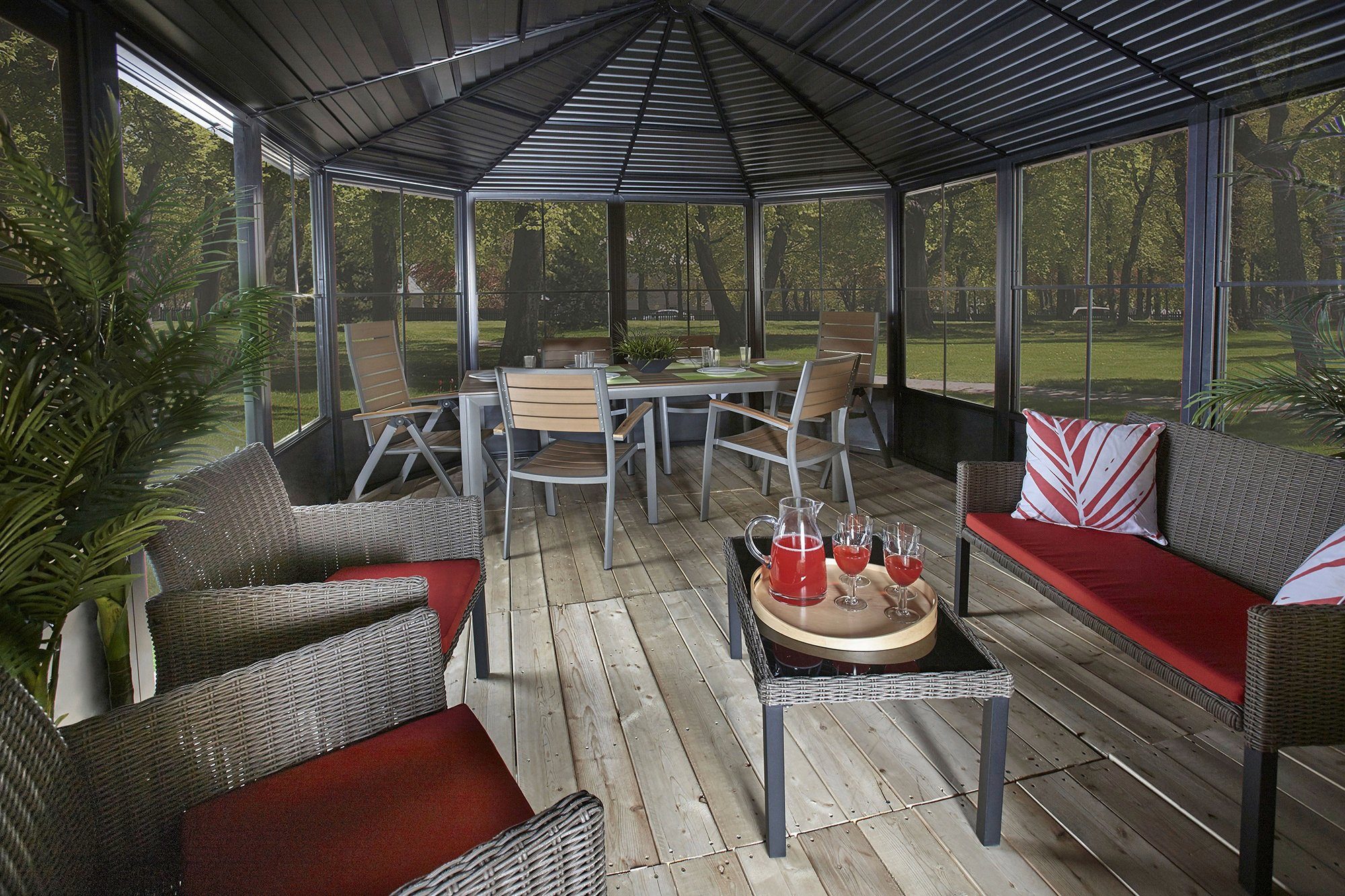 Sojag Pavillon Charleston 12x18, Wintergarten, BxT: 594x384 cm