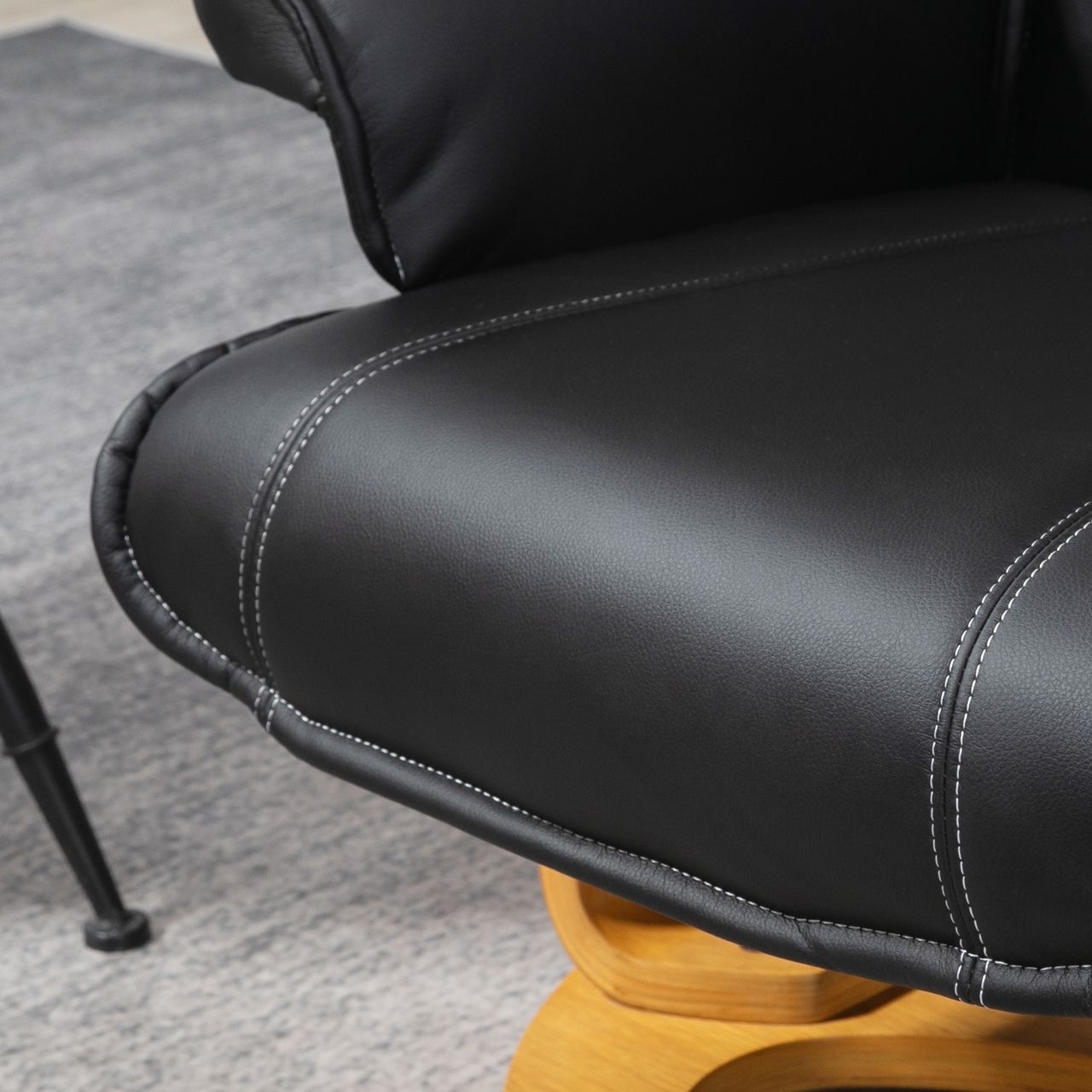 HOMCOM Relaxsessel mit Ottomane Ruhesessel mit Liegefunktion für Büro bis 150 kg
