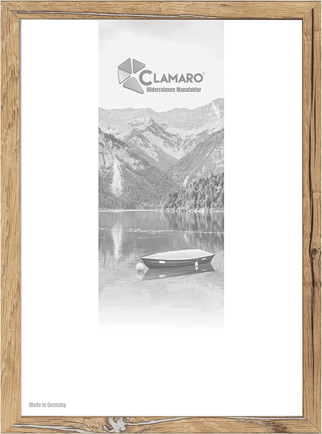 Clamaro Bilderrahmen Bilderrahmen Eiche Altholz CLAMARO Collage nach Maß FSC® Holz Modern eckig M3016 10x20 in Eiche Altholz