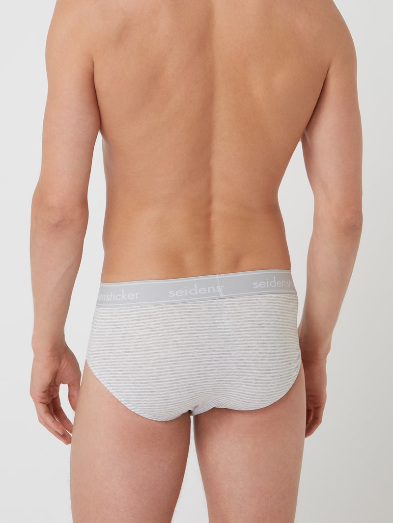 Slip mit Stretch-Anteil im 3er-Pack in marineblau