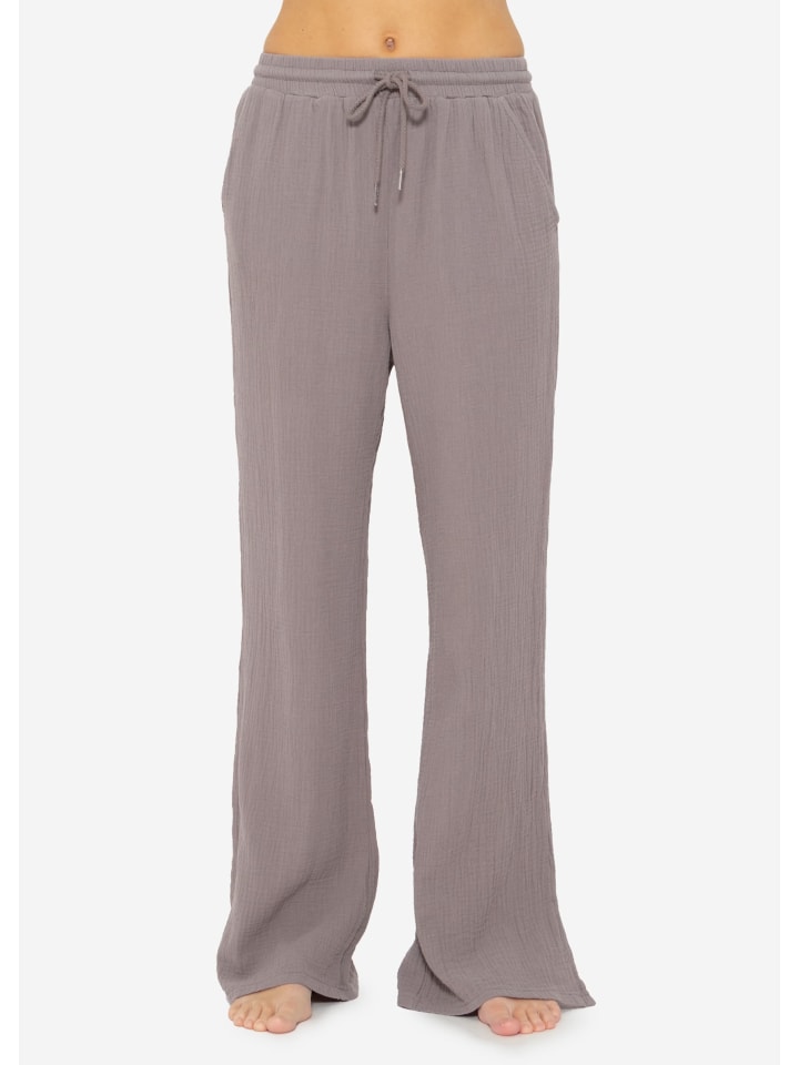 SASSYCLASSY Musselin Hose in Taupe günstig kaufen XS