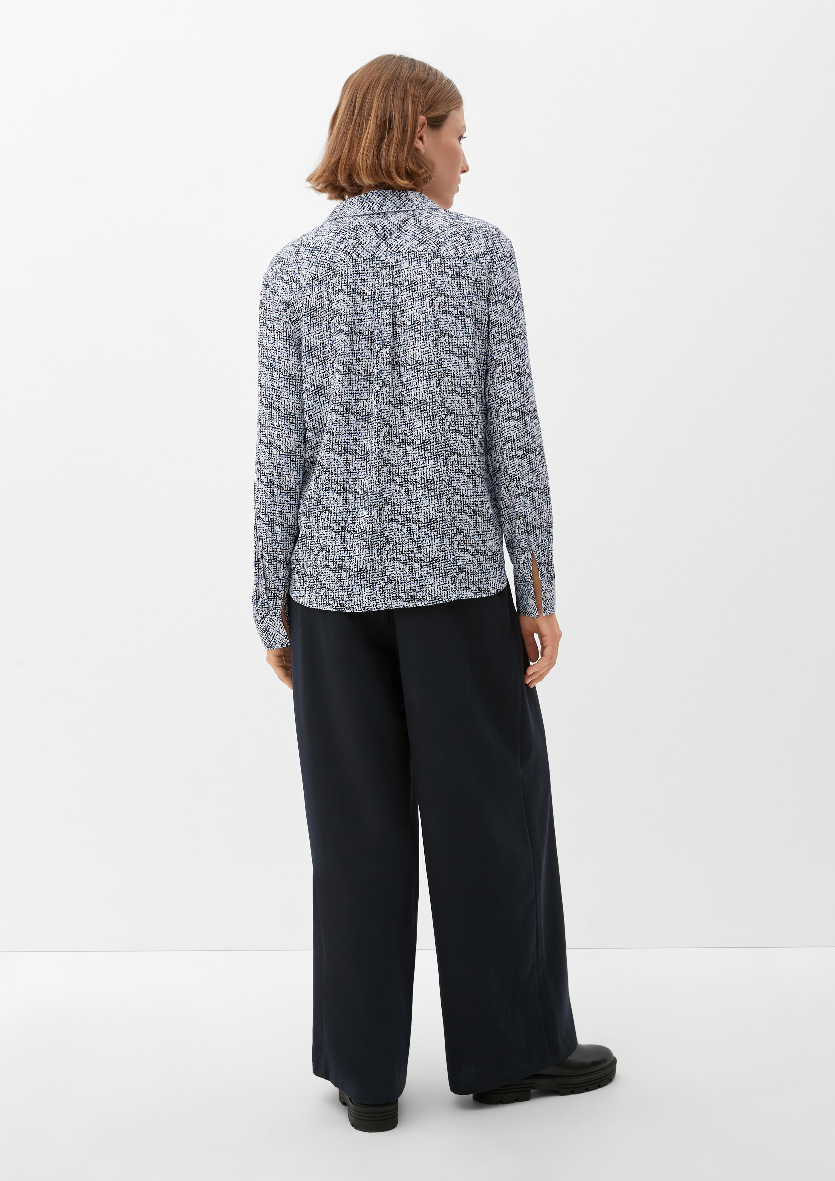 Viskosebluse mit Allovermuster  2124786-02A2