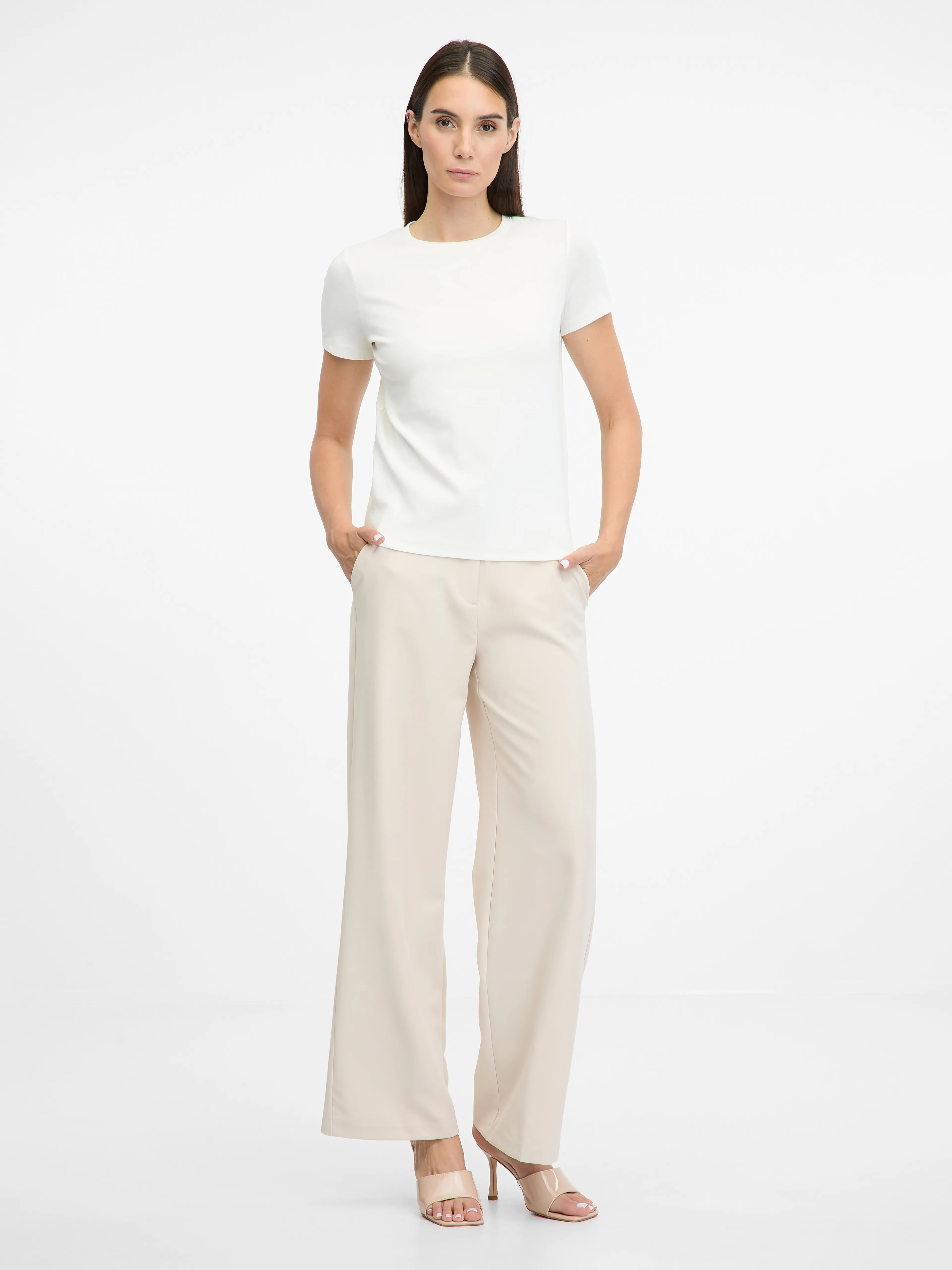 Weißes Damen-Kurzarm-T-Shirt ORSAY