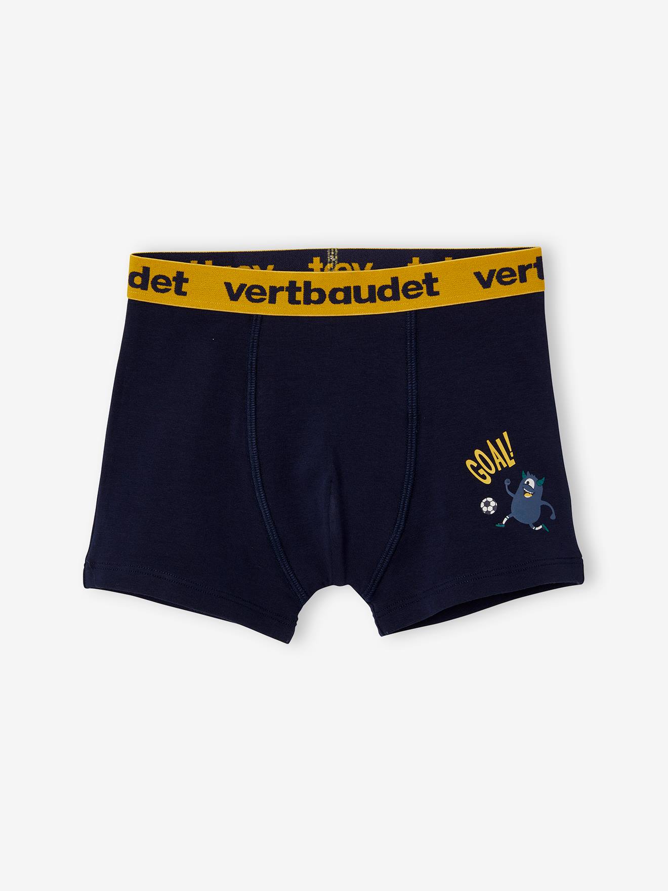 Vertbaudet 5er-Pack Jungen Boxershorts, Monster Oeko-Tex - pack blau/gelb