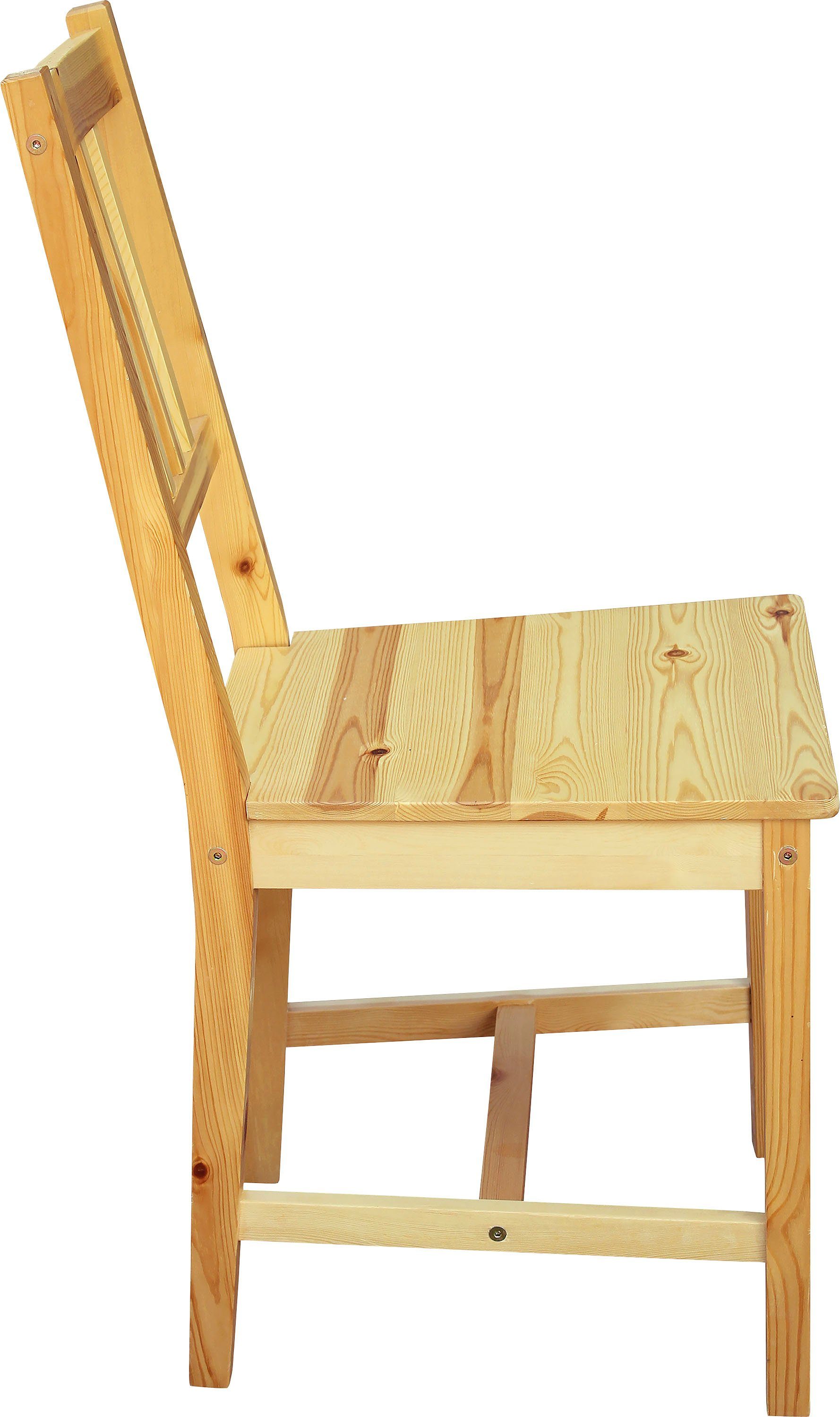 Home affaire 4-Fußstuhl (Set, 2 St), aus massivem Kiefernholz