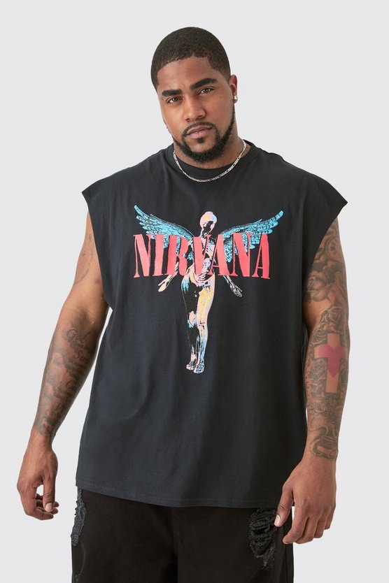 Plus Tanktop mit Nirvana Angel Print