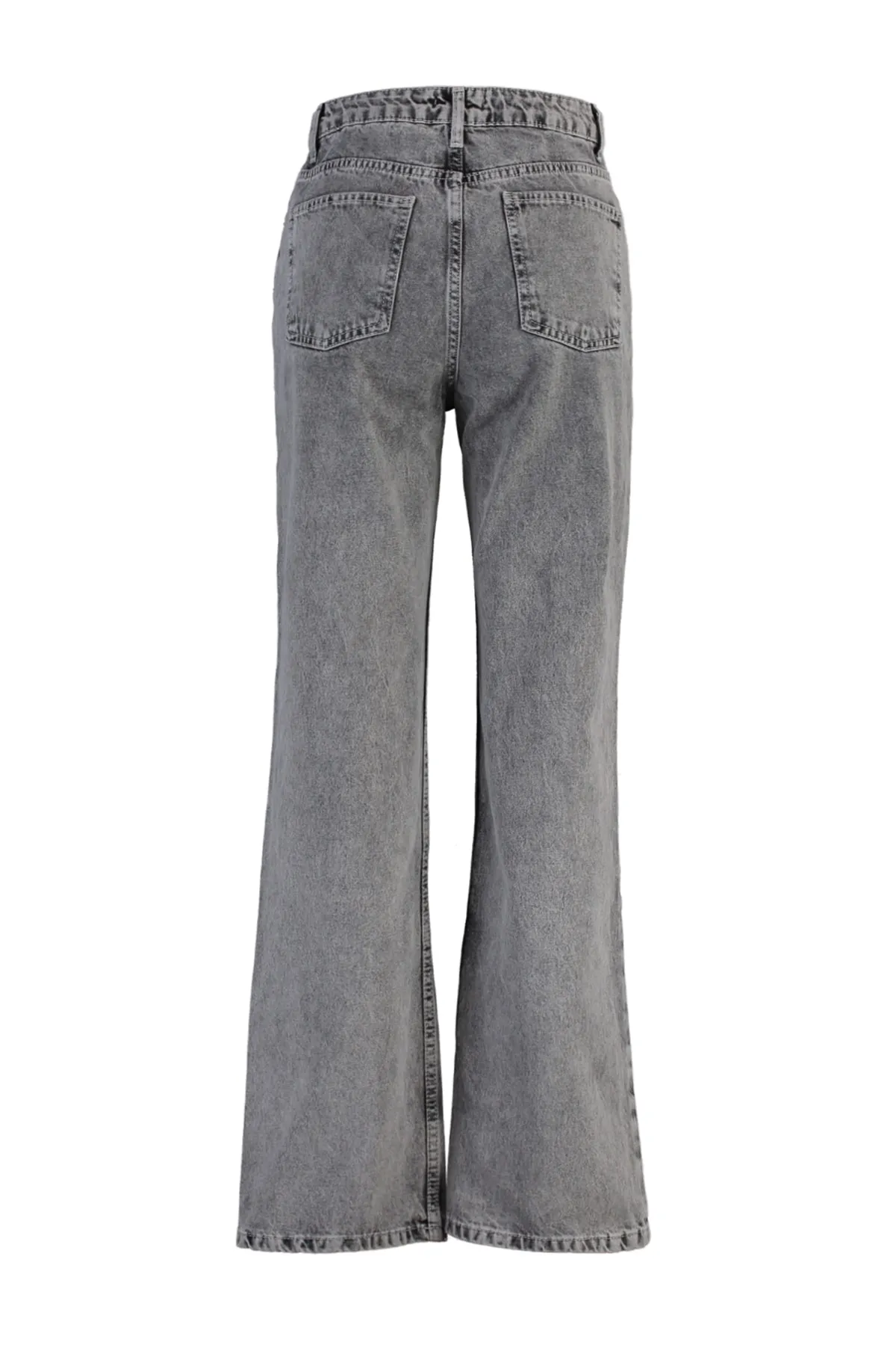 Trendyol Collection  Graue, nachhaltigere Jeans mit hoher Taille und weitem Bein im 90er-Stil TWOAW23JE00388