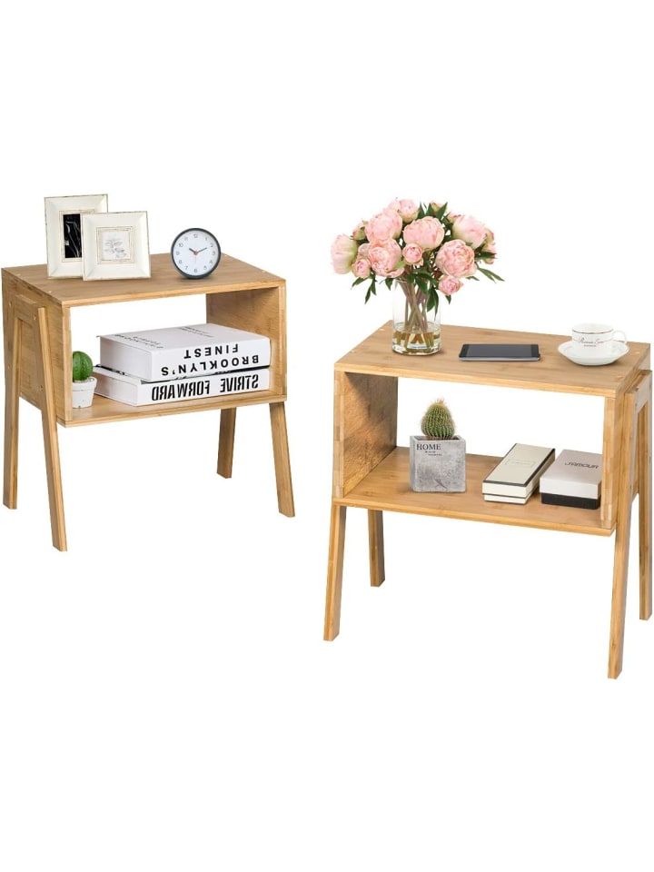 COSTWAY 2er Set Nachttische in Beige günstig kaufen 43 cm