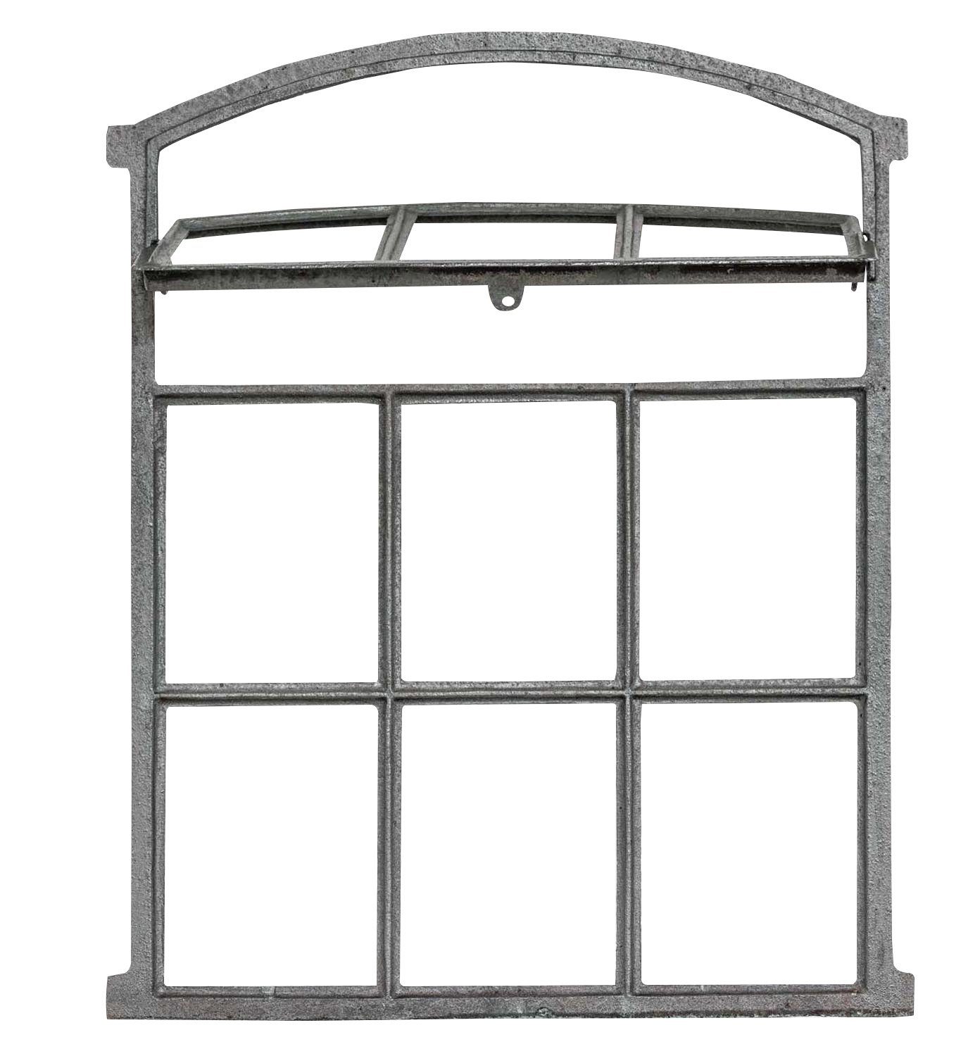 Aubaho Fenster Fenster zum Öffnen grau Stallfenster Eisenfenster Eisen 71cm Antik-Sti
