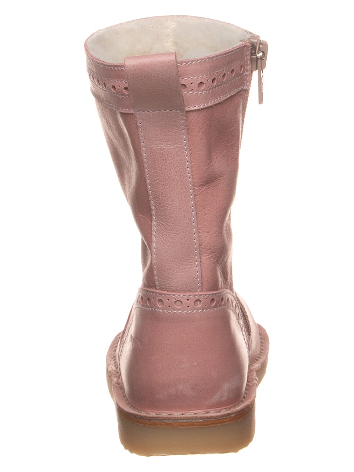 POM POM Leder-Stiefel in Rosa günstig kaufen