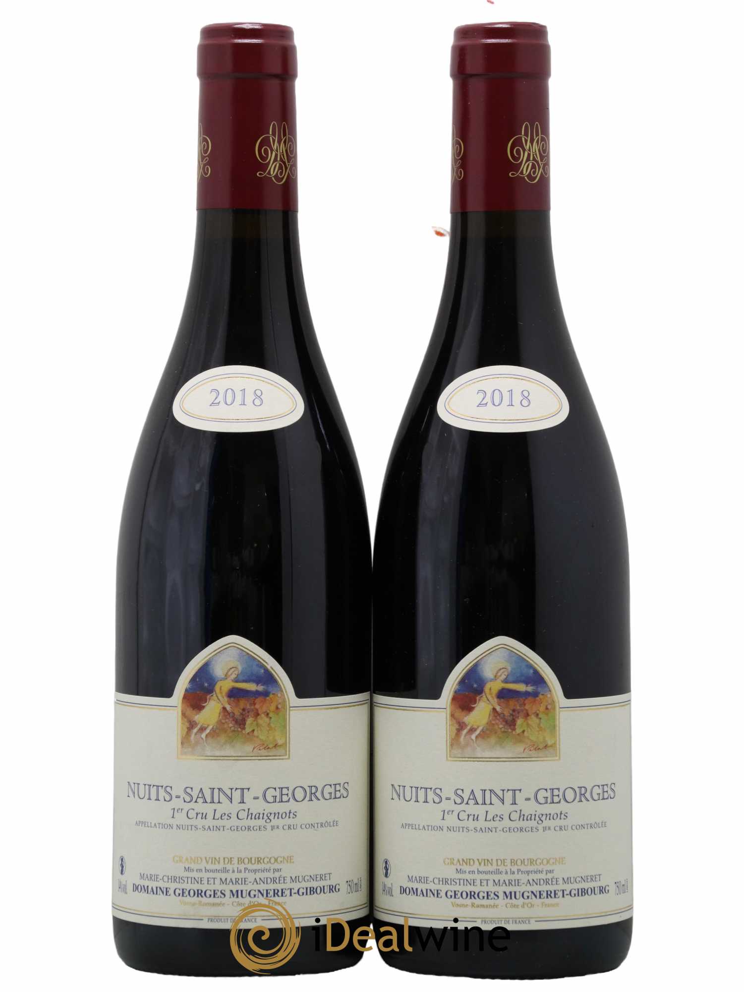 Nuits Saint-Georges 1er Cru Les Chaignots Mugneret-Gibourg (Domaine)  2018 - Lot de 2 Bouteilles