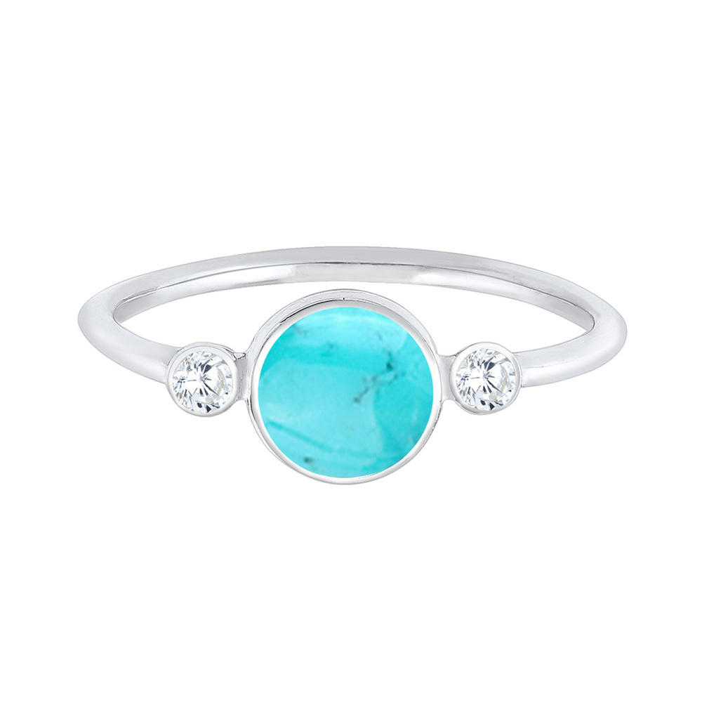 Elli Elli Bague Femme Tendance Précieuse avec des Cristaux de Zircone en Argent Sterli Bague