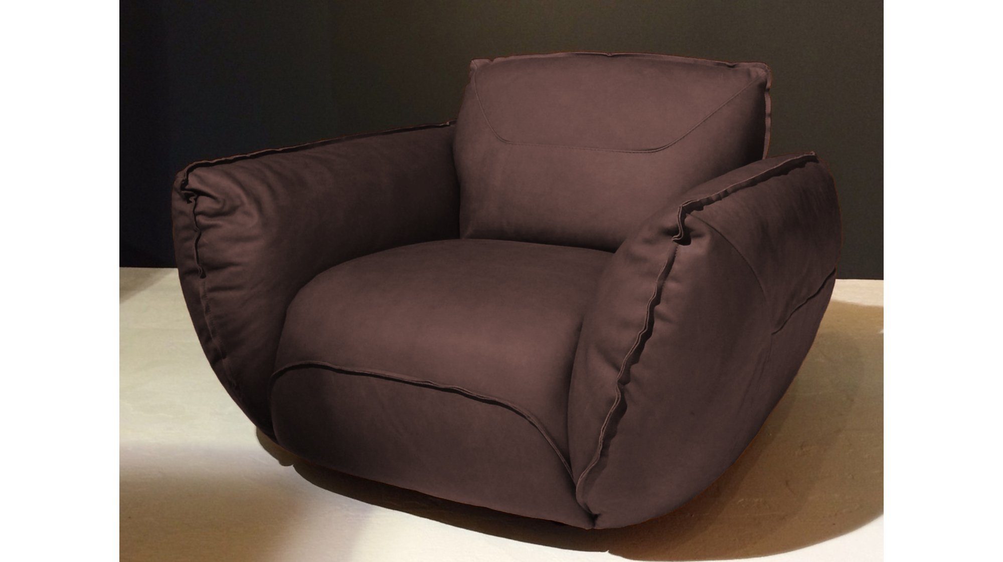 KAWOLA Sessel DAVITO, Clubsessel Leder od. Lederimitat im Vintagelook, versch. Farben