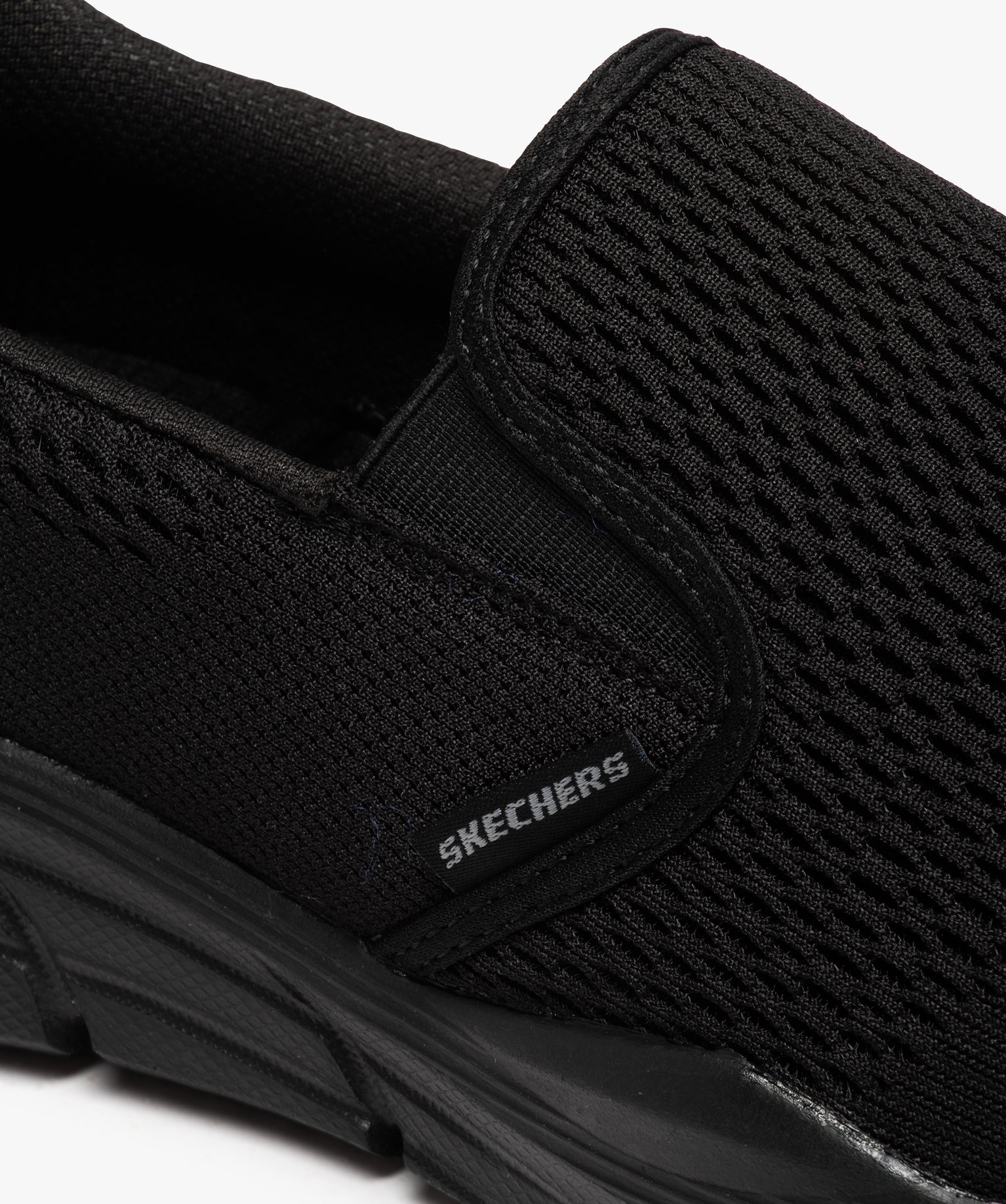 Baskets homme unies sans lacets – Skechers noir | GEMO