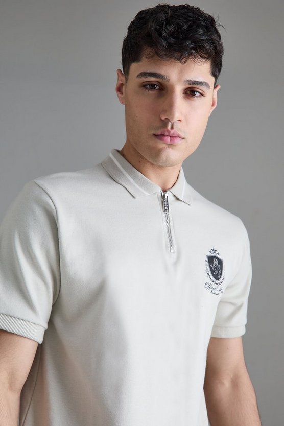 Slim Interlock Colour Block Polo
