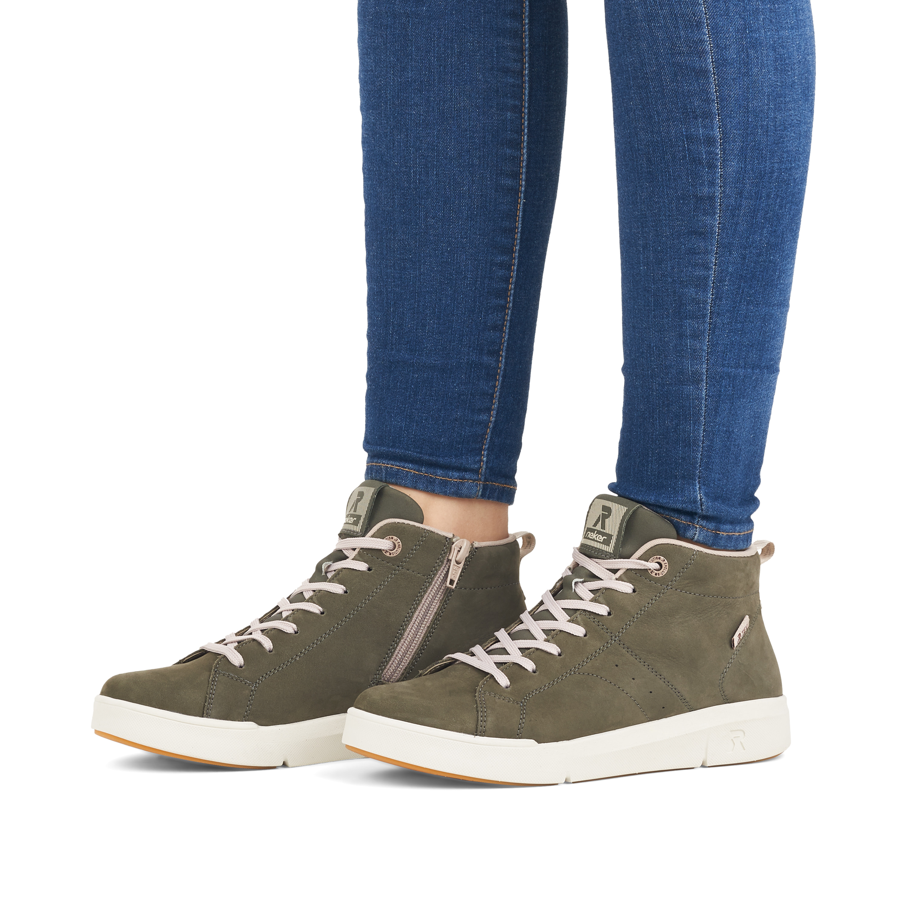 Rieker Damen Sneaker High army green