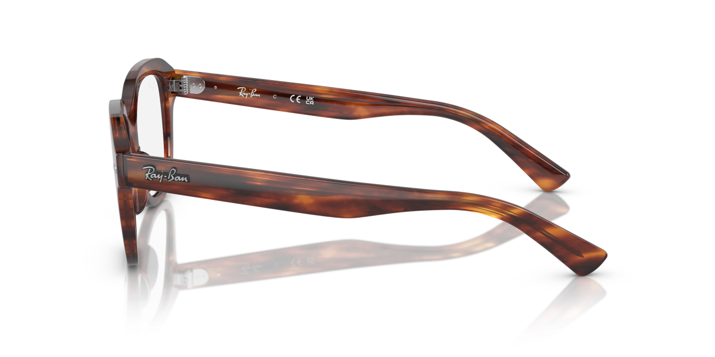 ERIK OPTICS - Ochelari de soare Havana cu dungi lucioase