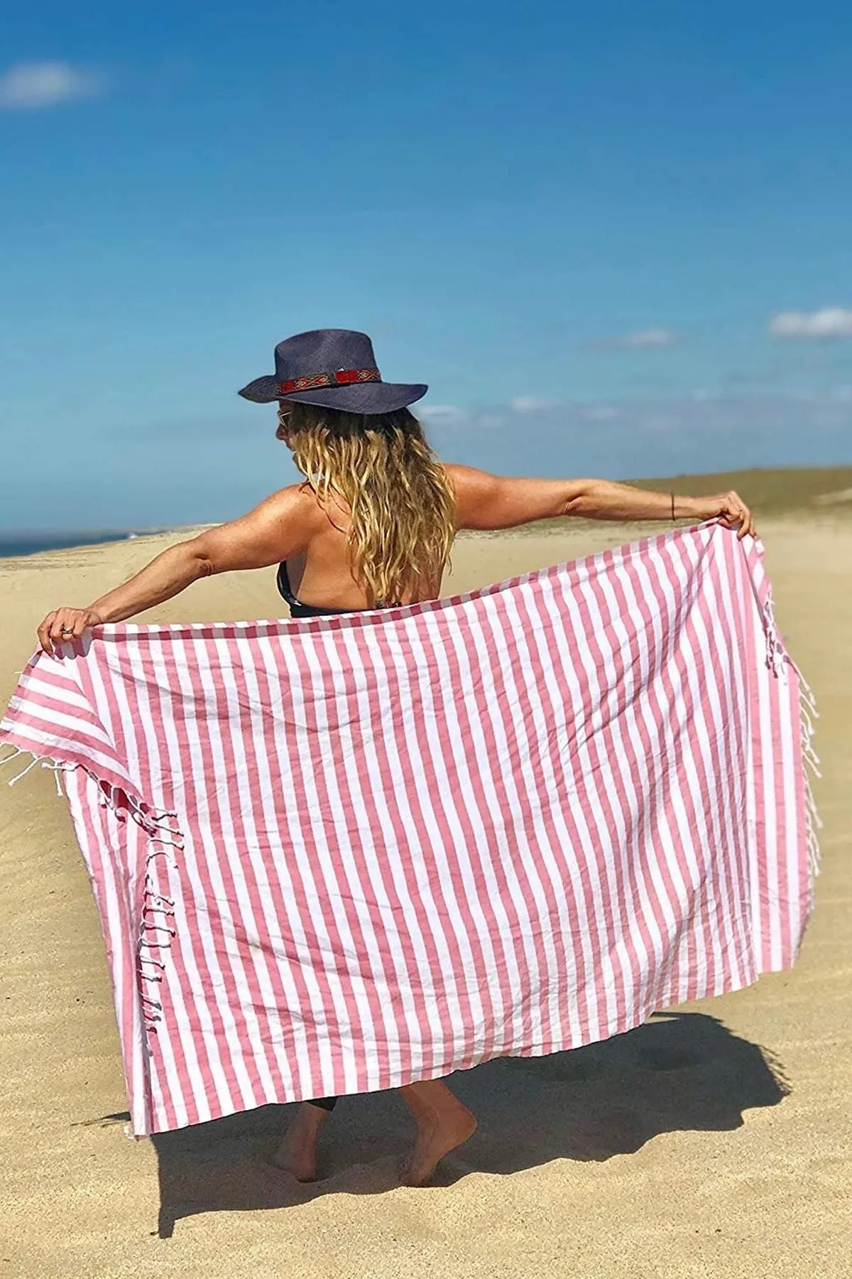 Utopia  Gestreiftes, 75 x 150 cm großes, ultraweiches Strandtuch