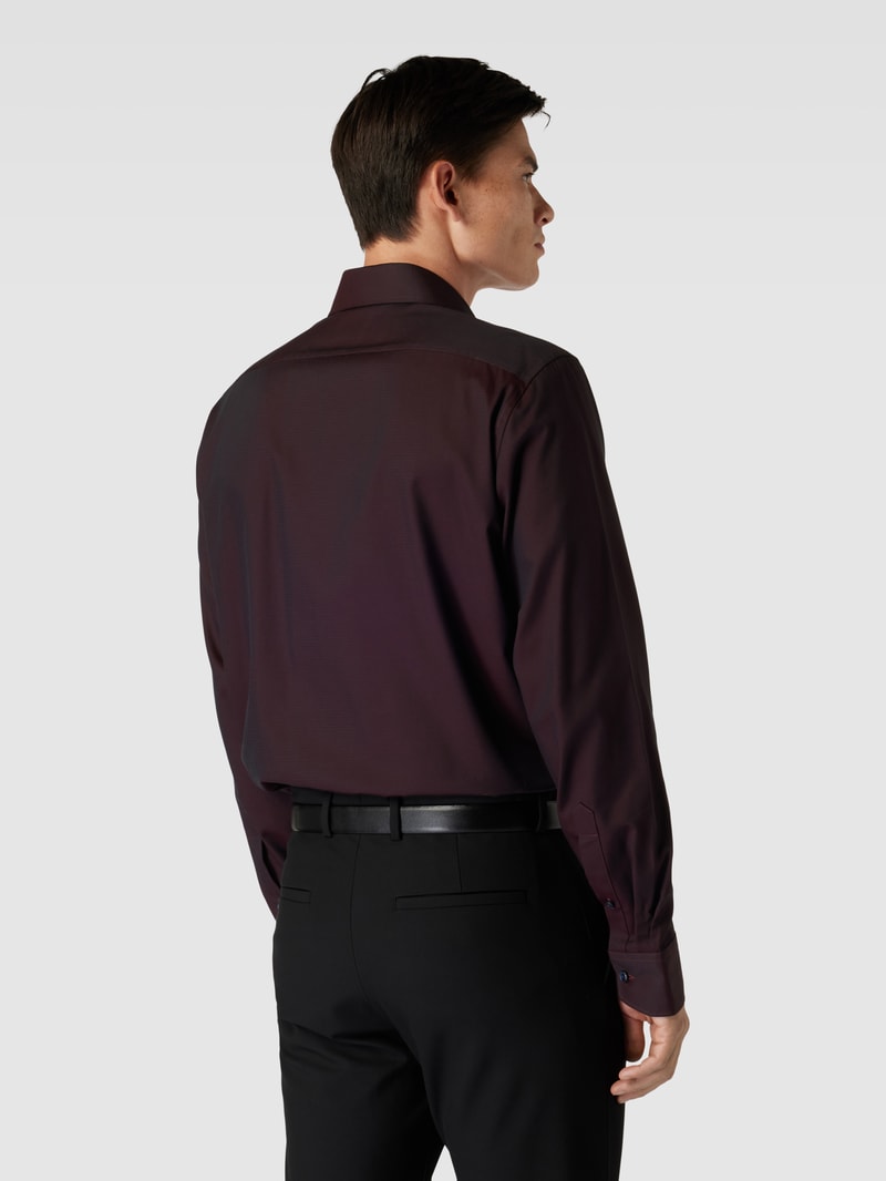 Modern Fit Business-Hemd mit Knopfleiste Modell 'Global' in bordeaux rot