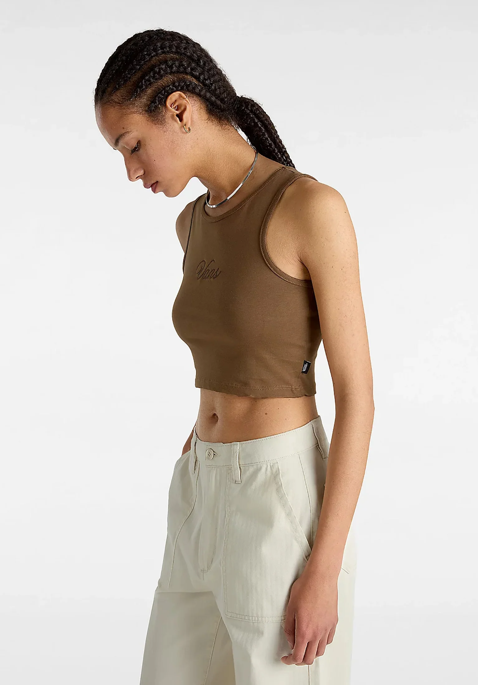 Small Staple Fitted Crop Tank