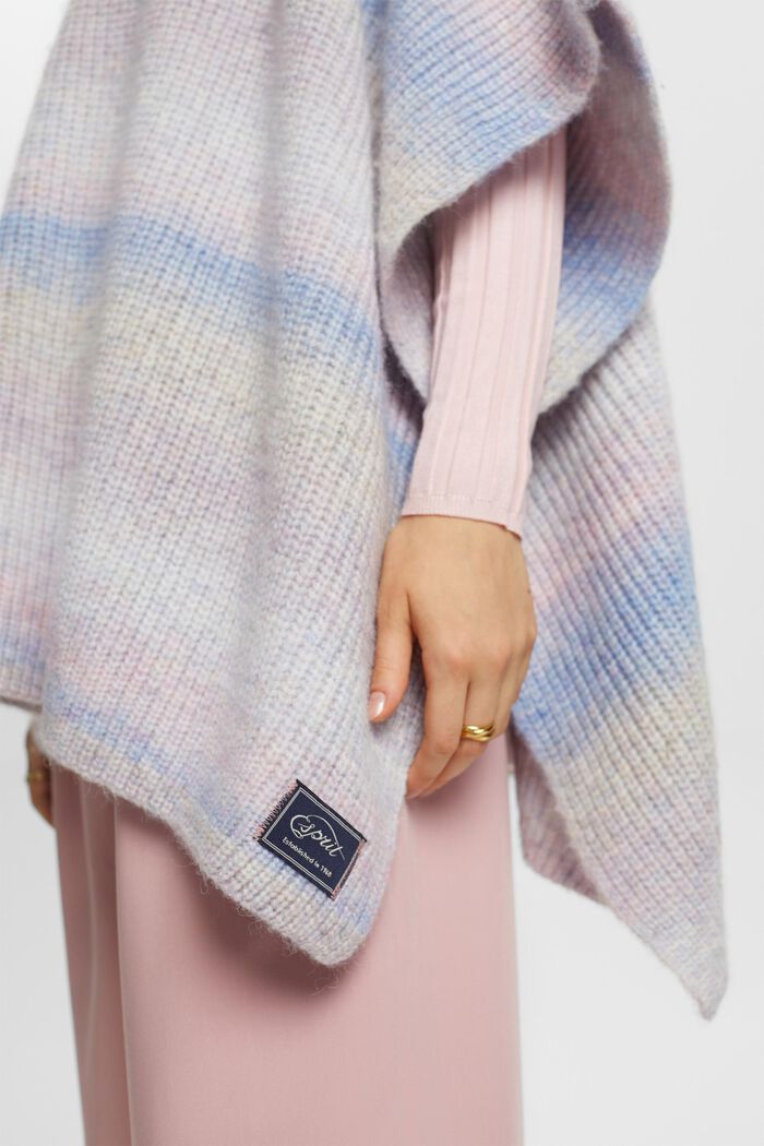Poncho mit Rollkragen