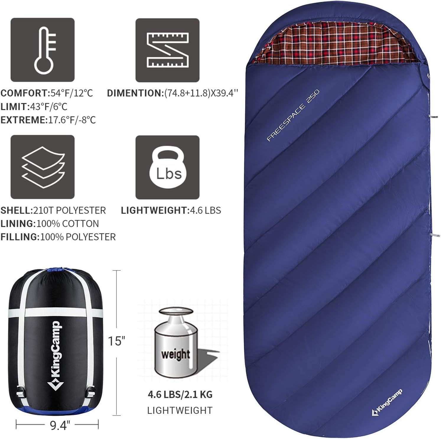 KingCamp Freespace XL Schlafsack