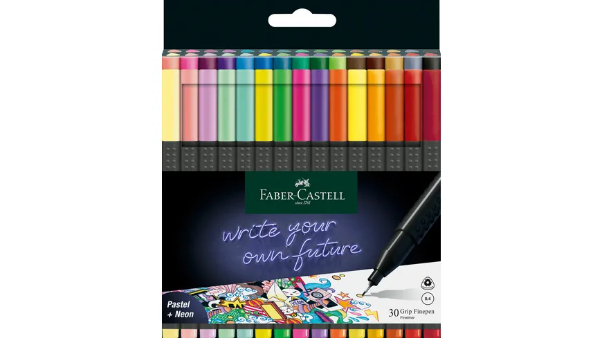 FABER-CASTELL Fineliner Finepen Grip  30er Etui