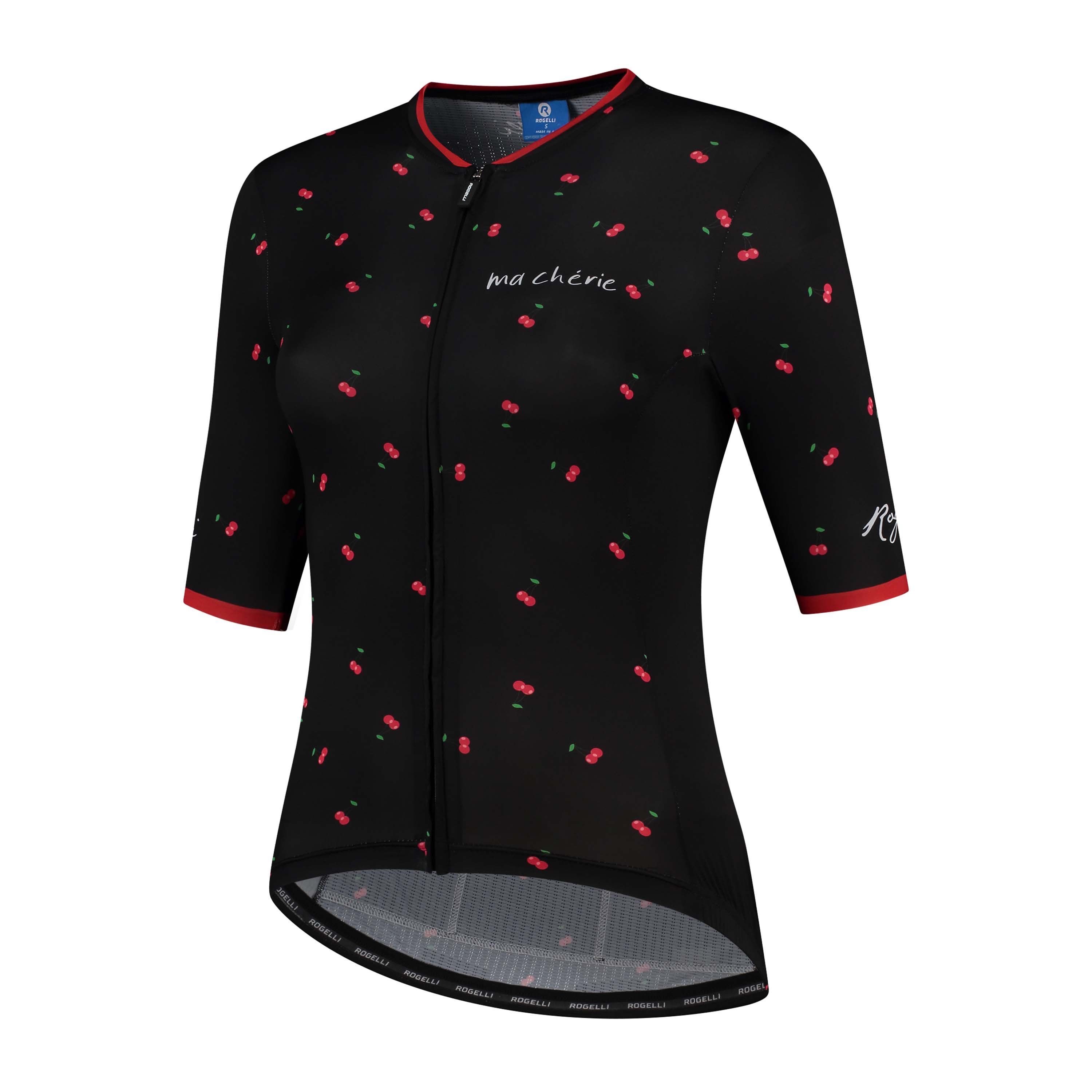 Rogelli Fruity Schwarz/Rot Damen Radtrikot Kurzarm