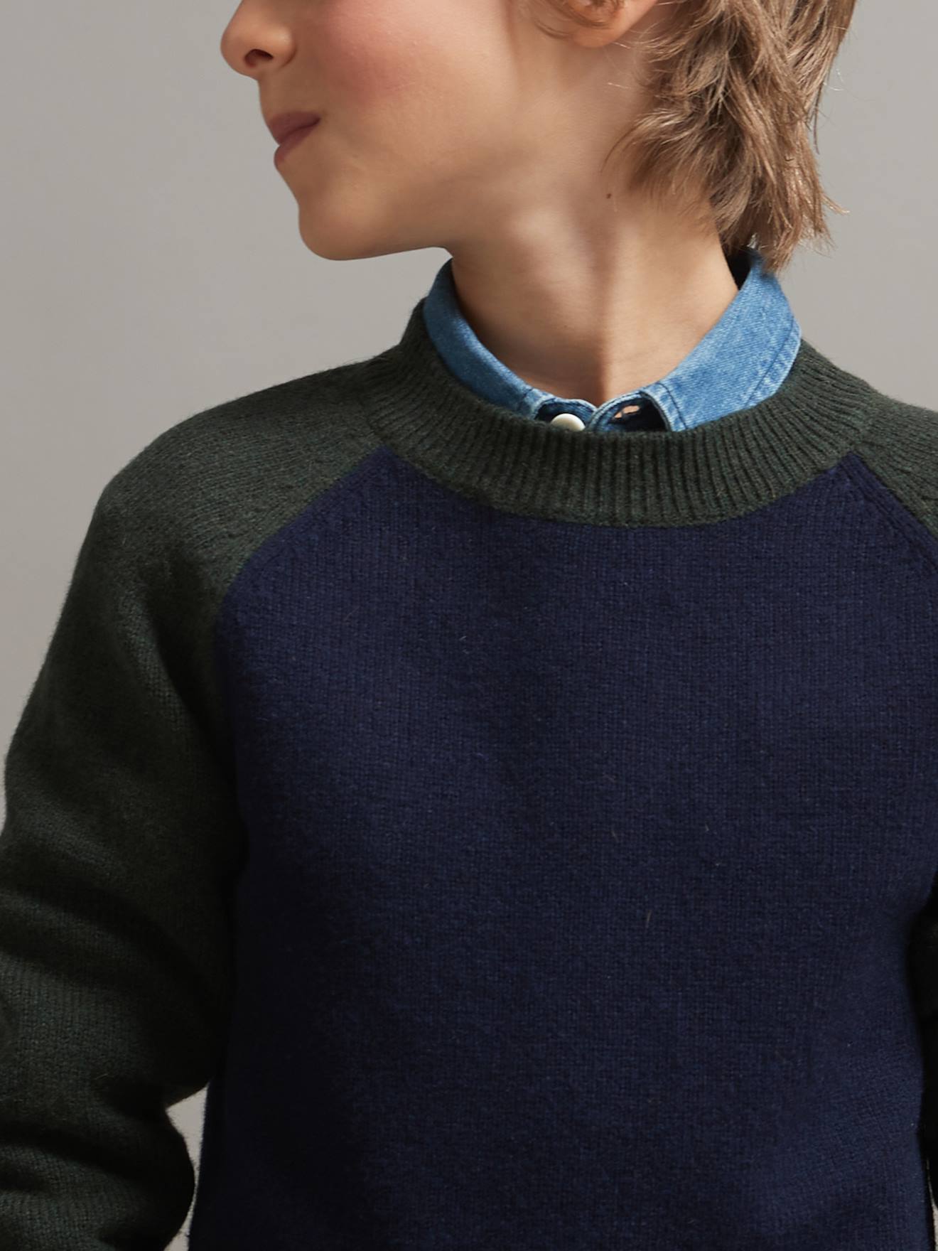 Cyrillus Jungen Pullover CYRILLUS mit Lammwolle - marine