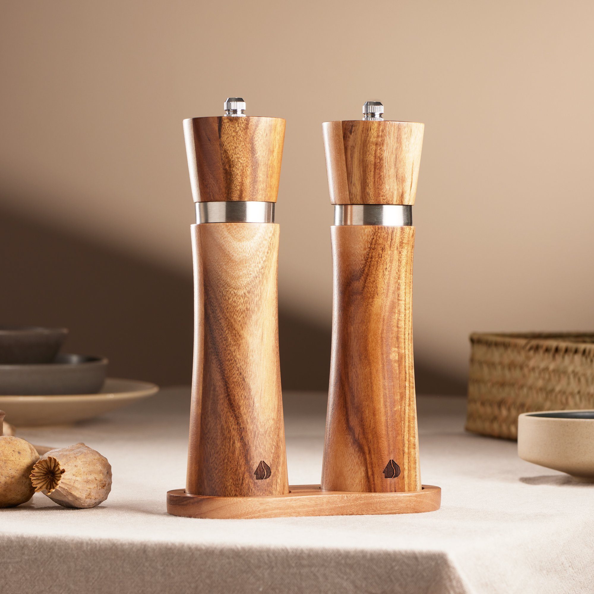 Navaris Gewürzmühle Salz und Pfeffer Mühle Set - Gewürzmühle Grinder Streuer für Gewürze