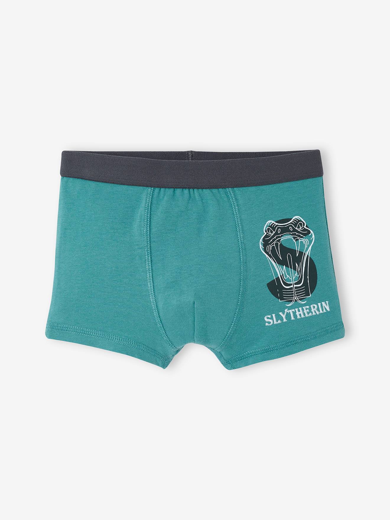 Harry Potter 3er-Pack Jungen Boxershorts HARRY POTTER Oeko-Tex - rot/grün/grau