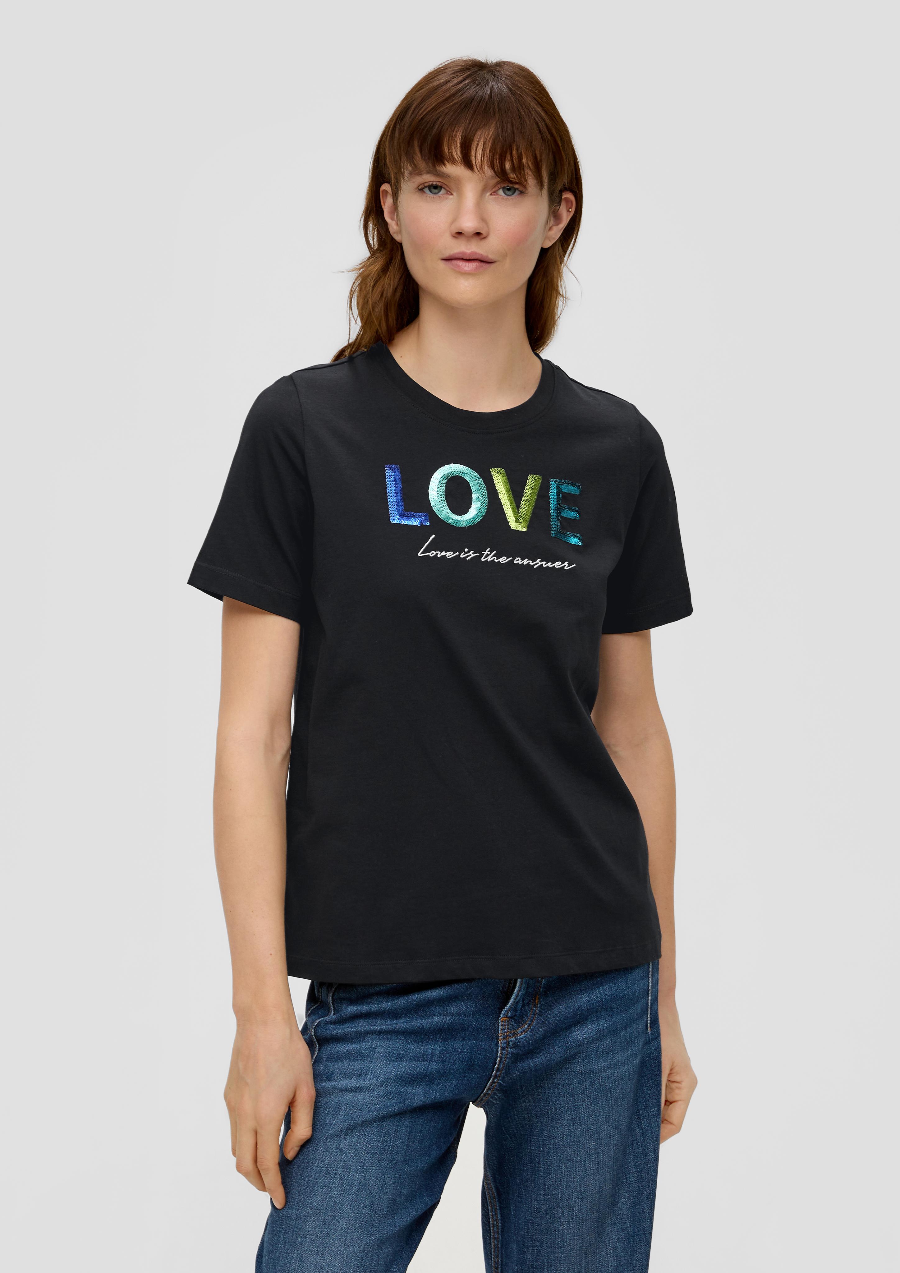 Baumwollshirt mit Pailletten-Stickerei  2145527-99D1
