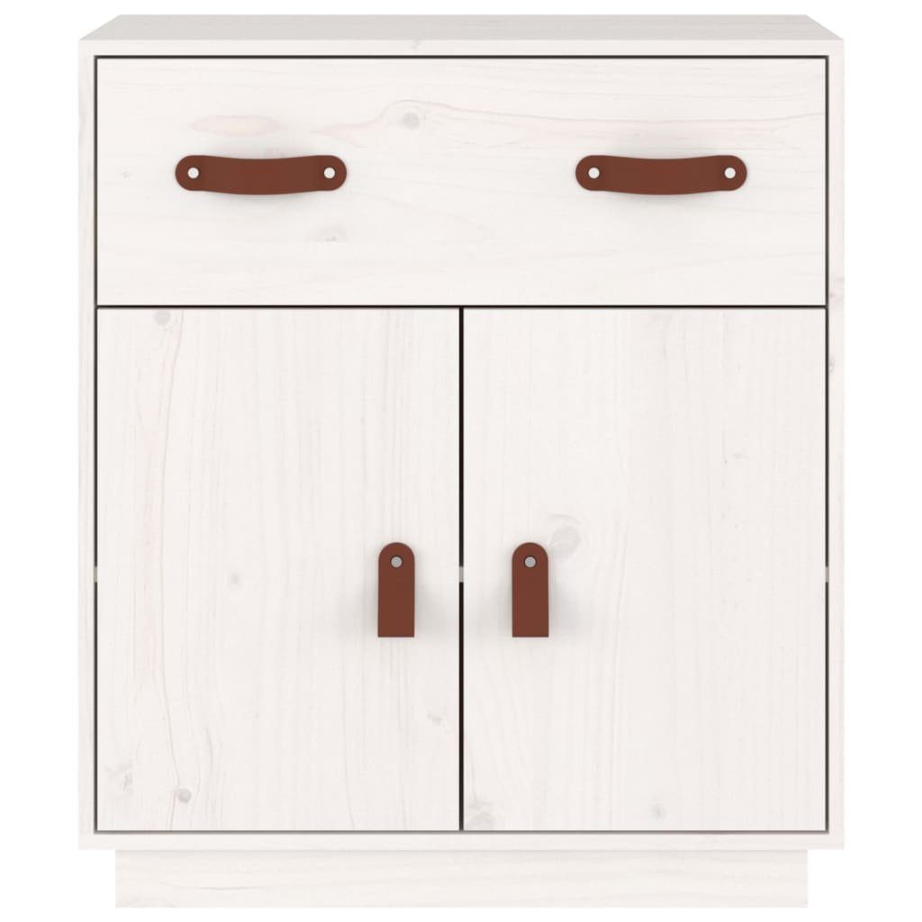 vidaXL Sideboard Sideboard Weiß 65,5x40x75 cm Massivholz Kiefer (1 St)