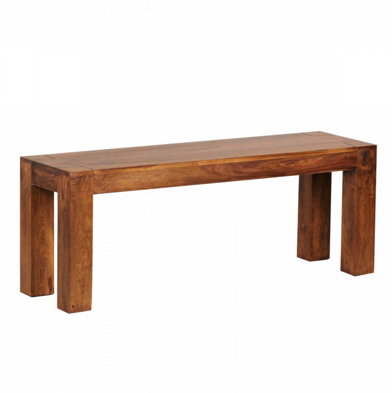 Wohnling Sheesham Massivholz Esszimmer Sitzbank Bank 120 x 35 cm Holz