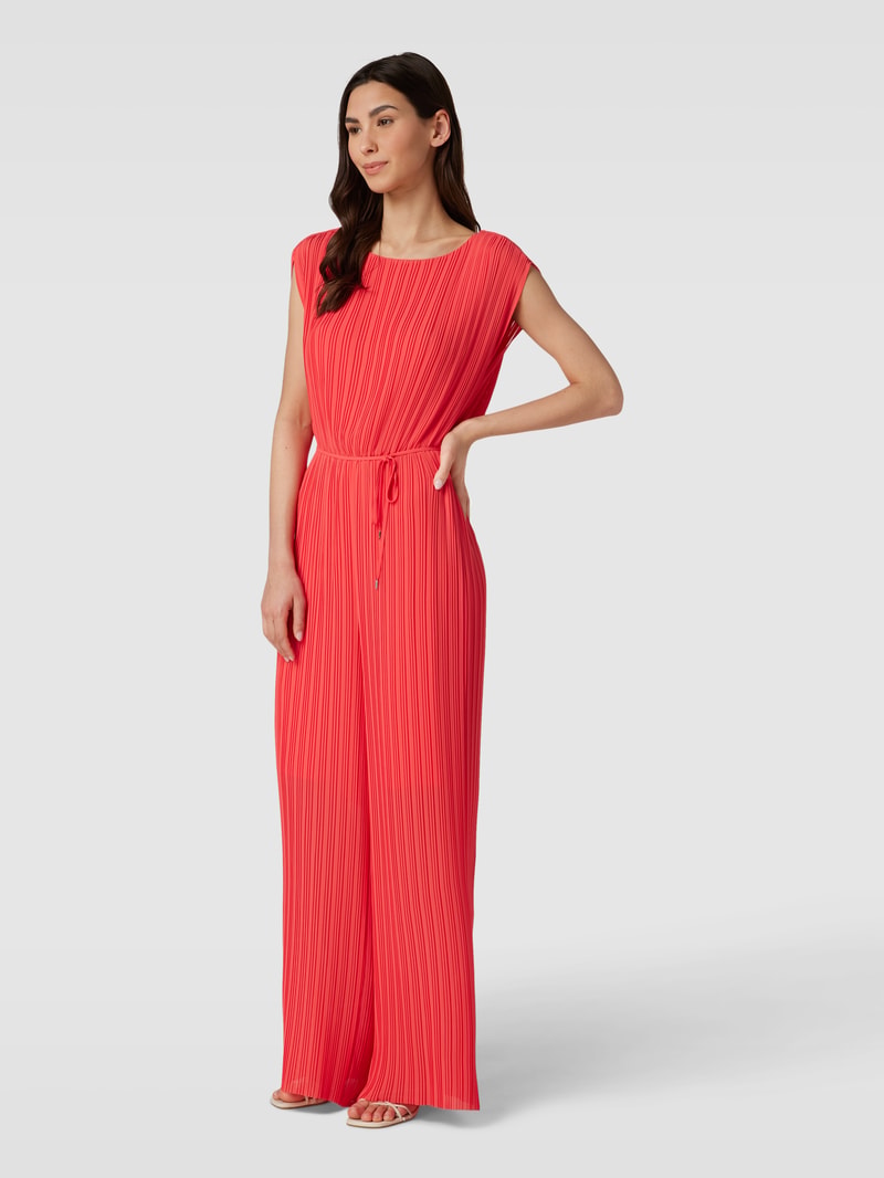 Jumpsuit mit Streifenmuster in rot