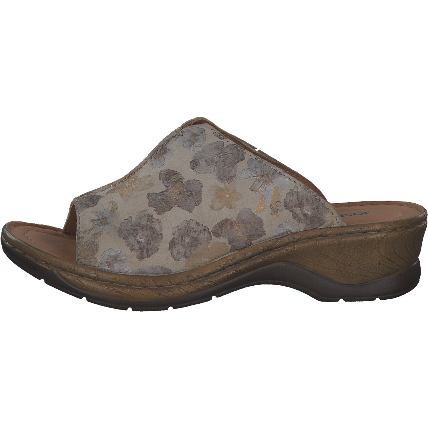 Josef Seibel Catalonia 58 56558, Plateau-Pantoletten, Damen, CREME-MULTI