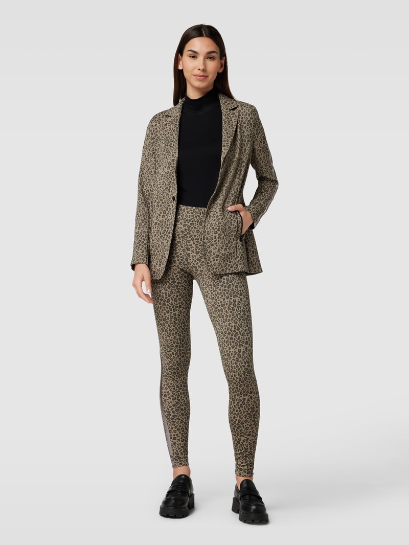 Blazer mit Animal-Print in sand